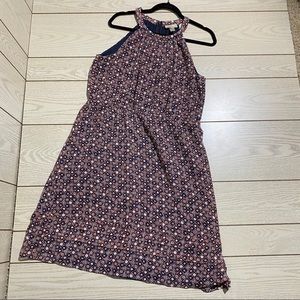 LOFT Pink and Blue Tank Top Dress